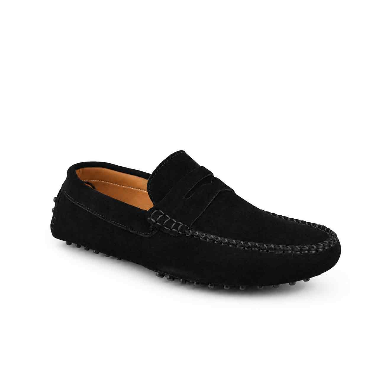 Moccasin pour homme confort 003-5noir daim Mocassin homme Maroc